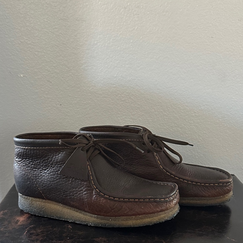 Clarks Dark Brown Leather Chukka Boots